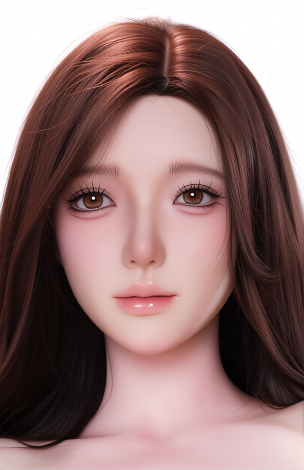 Hand-painted amber eyes of medical grade silicone love doll Chloe Mei
