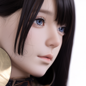 Luna Voss realistic silicone love doll face closeup with hand-painted features