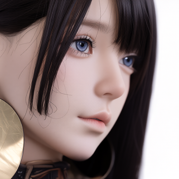 Luna Voss realistic silicone love doll face closeup with hand-painted features